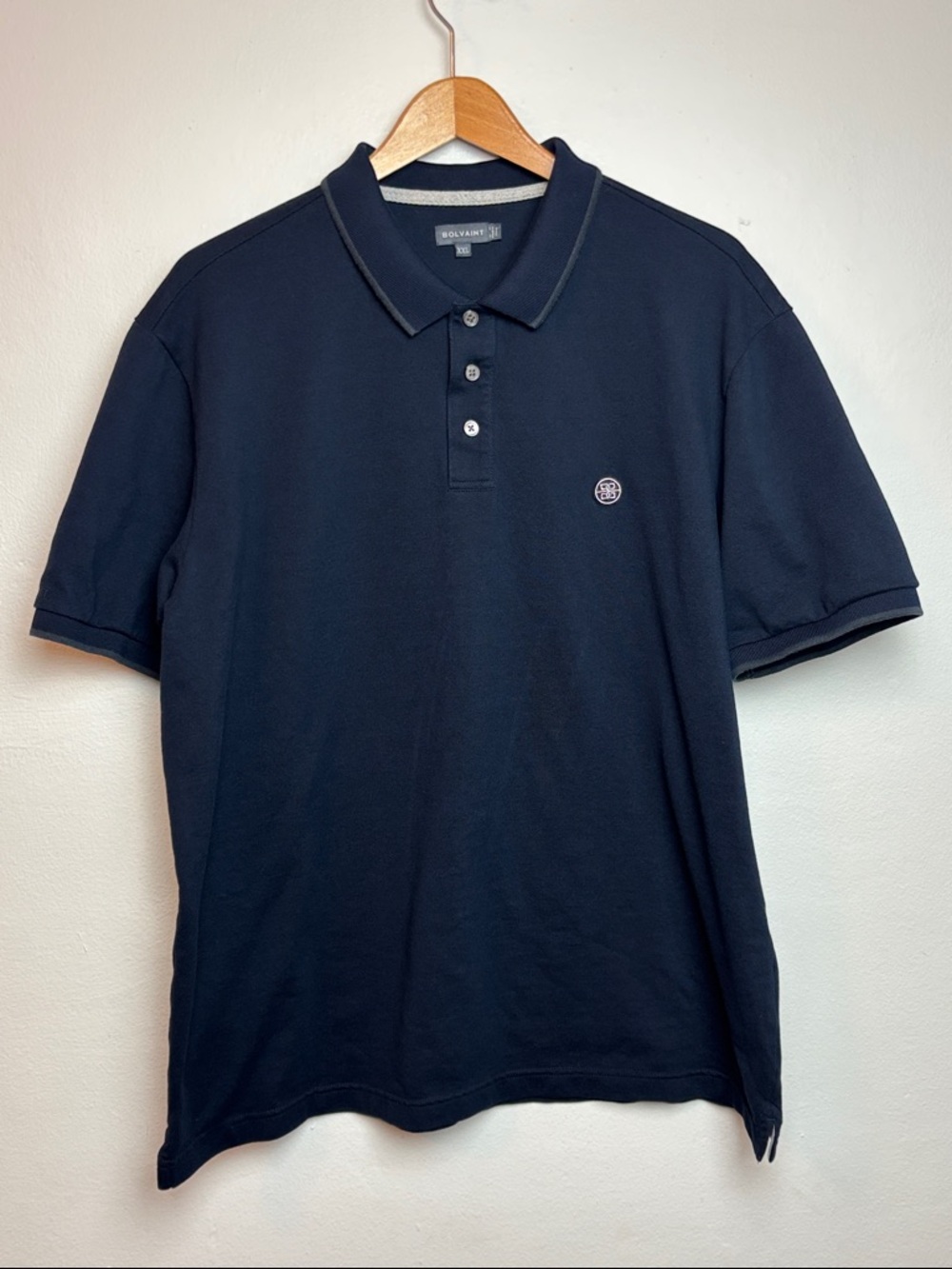 Bolvaint Paris Men's‎ XXL Abreu Polo Shirt Deep Navy Classic Fit